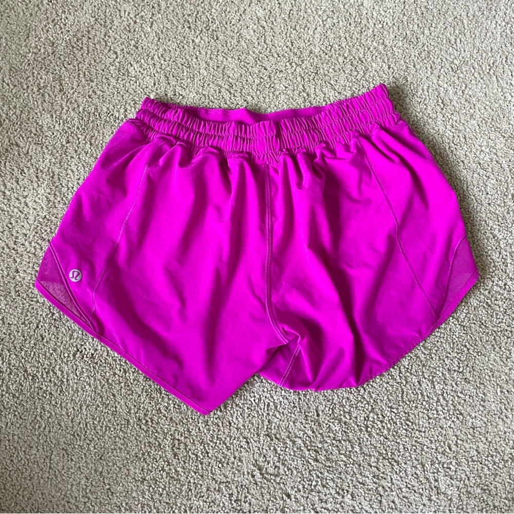 LULU HOTTY HOT 4” PINK SHORTS - Size 4, No Liner